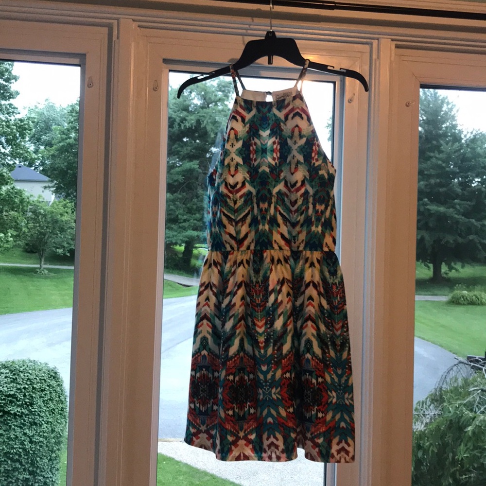 Multicolor halter dress